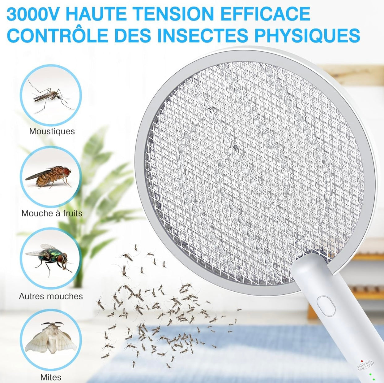 RAQUETTE ANTI MOUSTIQUE ÉLECTRIQUE